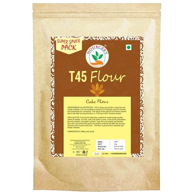 NOURCERY Nourcery French Style T45 Flour, 1Kg (Cake Flour)