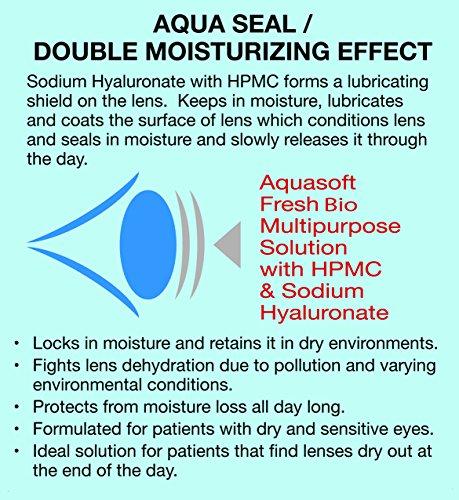 Aquasoft Aquasoft Fresh Bio Double Moisturizing Multipurpose Contact Lens Cleaning Solution (360ml)