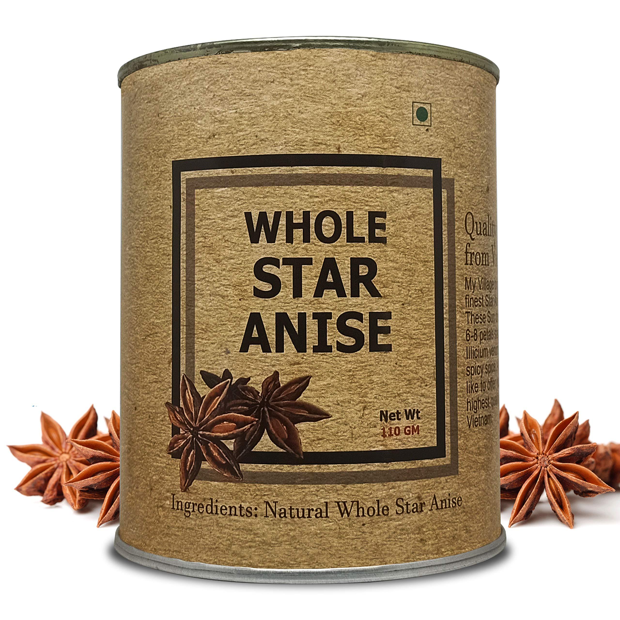 My Village My Village Star Anise | Chakri Phool | Illicium Verum | Anasa Puvvu | Natural Whole Spice | Aromatic | 110 gm