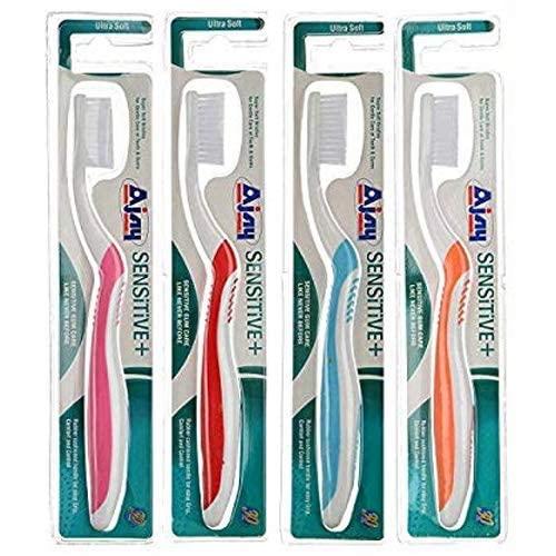 raghav lifestyle products Ajay Sensitive + Toothbrush (Pack Of 10) Sensitive Plus Ultra Soft Toothbrush - Manual, Adult, Multicolour