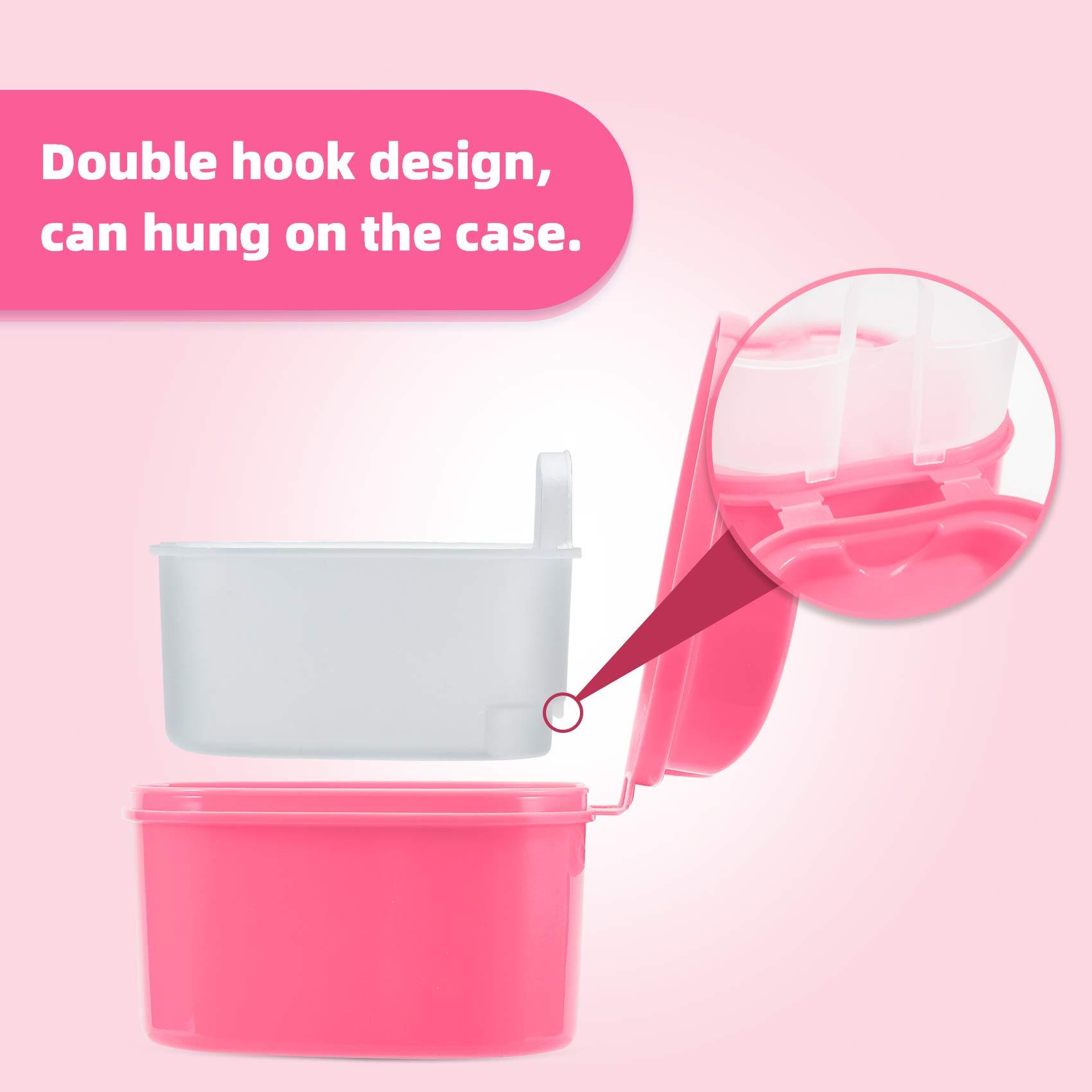 Annhua Annhua Denture Retainer Container Case Cleaning,Denture Bath Box False Teeth Storage Box - Leak Proof and Lid Waterproof