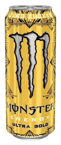 Monster Energy Monster Energy Ultra Gold Carbonated Energy Drink | L-Carnitine + Taurine + Zero Sugar, 16.91 fl oz / 500 ml