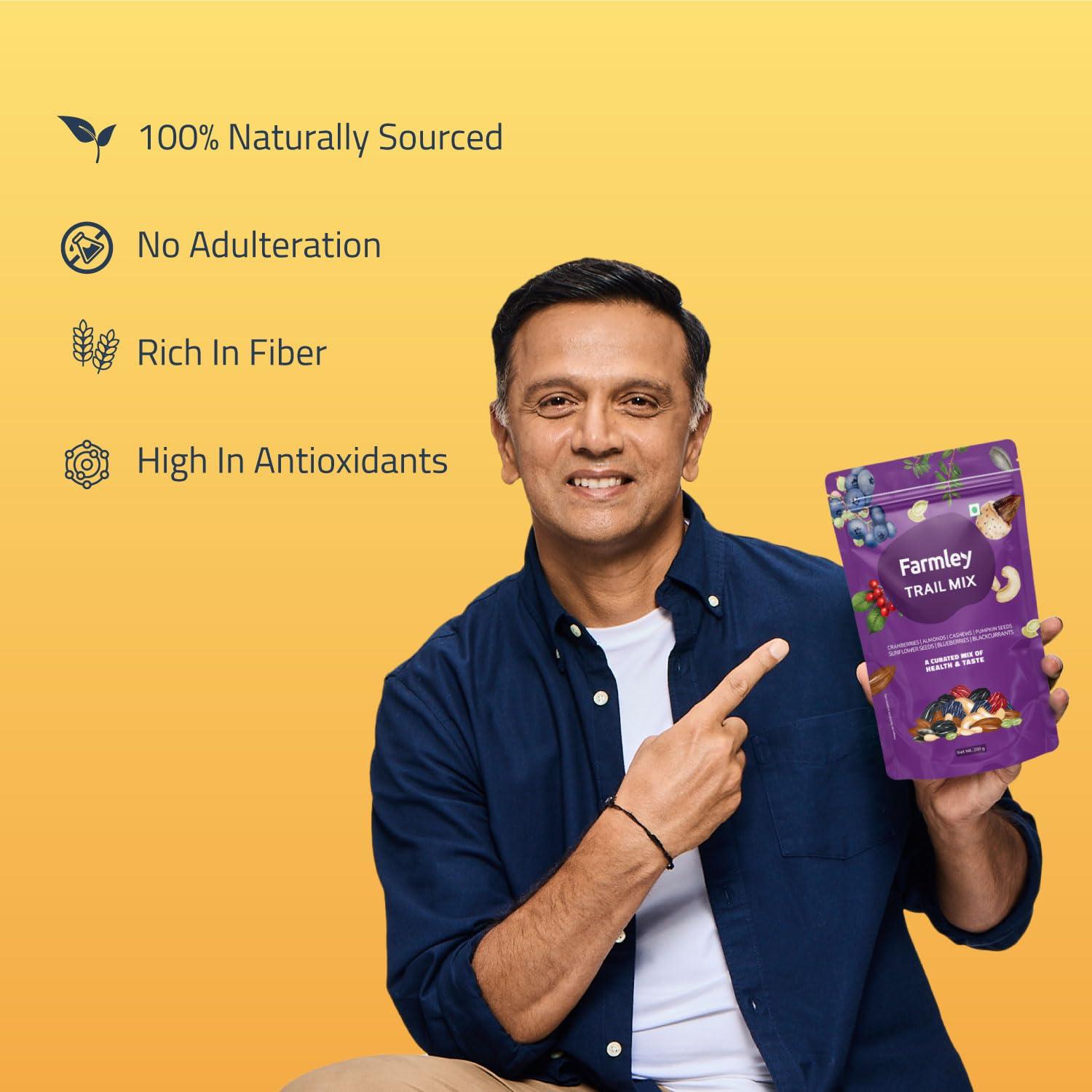 Farmley Farmley Trail Mix Dry Fruits 200g | Dried Berry Mix 200g | Protein Rich Seed Mix 200g | Total 600g | Mix Dry Fruit Snack Combo