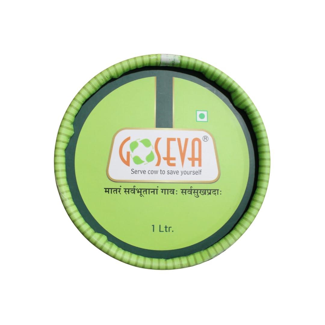 GOSEVA GOSEVA Pure Gir Cow A2 Ghee (1 Litre)|Made With Traditional Bilona Method|Indigenious Gir Cow Ghee|Gir Blood Line Cattle Since 1660 Ad|Naturally Crafted Hand Made Gir Cow Ghee