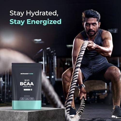Nutrabay Nutrabay Pure BCAA 2:1:1-5g Vegan BCAAs, Intra/Post Workout Amino Acid Supplement for Men & Women - 150g, Unflavoured