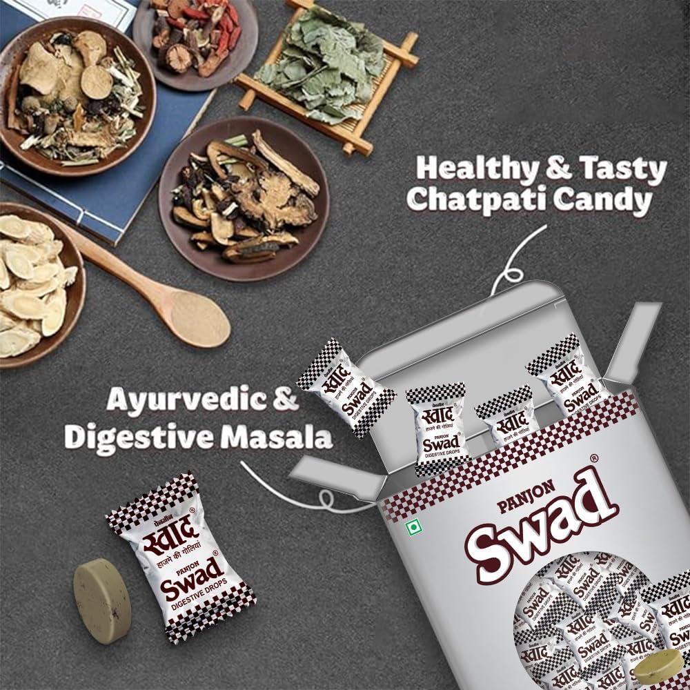 Swad Swad Digestive Drops Candy Gift Box (Original Flavour since 1986, Organic & Tasty) 125 Toffee x 1 Box Pack