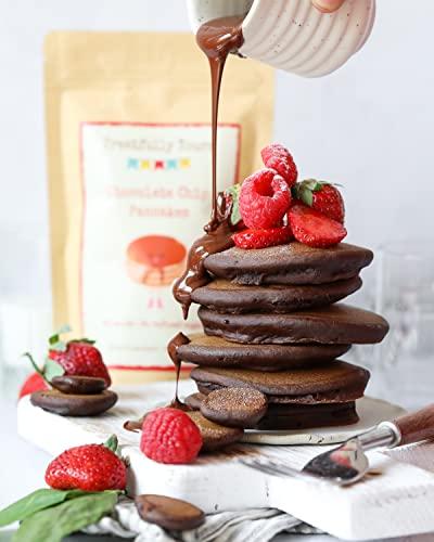 Treatfully Yours Treatfully Yours Chocolate Chips Pancakes Mix|Sweetened With Jaggery|No Maida|No Refined Sugar| Makes 8 Pancakes (Pack of 1, 160gm)