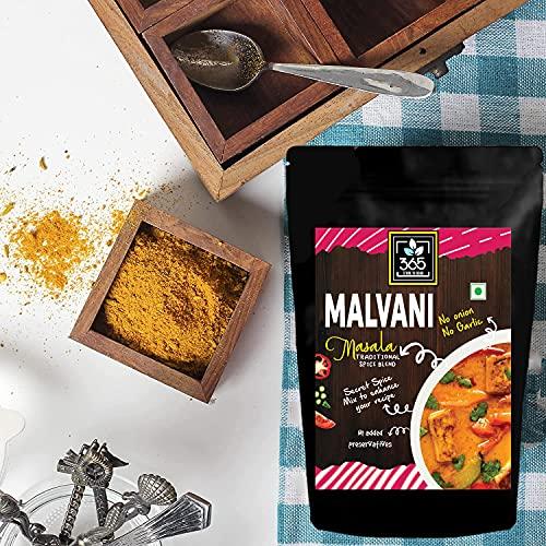 365 STORE TO DOOR 365 STORE TO DOOR Indian Spice – Jain Malvani Masala, 250 gm. | Homemade Powdered | for Healthy Cooking | Ready to use | All Seasonings Spices | Pure & Hygiene | Spice Mix – Pack of 1