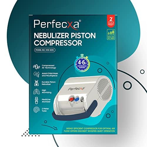 Perfecxa Perfecxa Respiratory Nebulizer with Complete Kit for Kids & Adults Nebulizer (White, Blue) | VHS 210