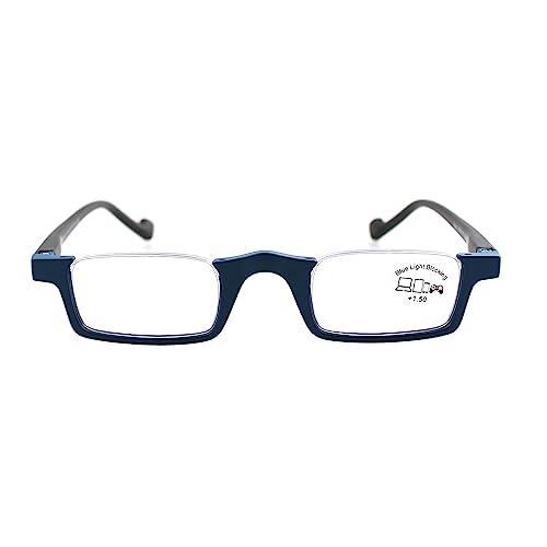 ESPERTO READERS ESPERTO READERS Roady Reading Glasses - Blue Cut Lens With Antireflection & Ultra Light Weight For Men & Women +1.00 to +3.00 Power Half Rim - Blue (+1.75)