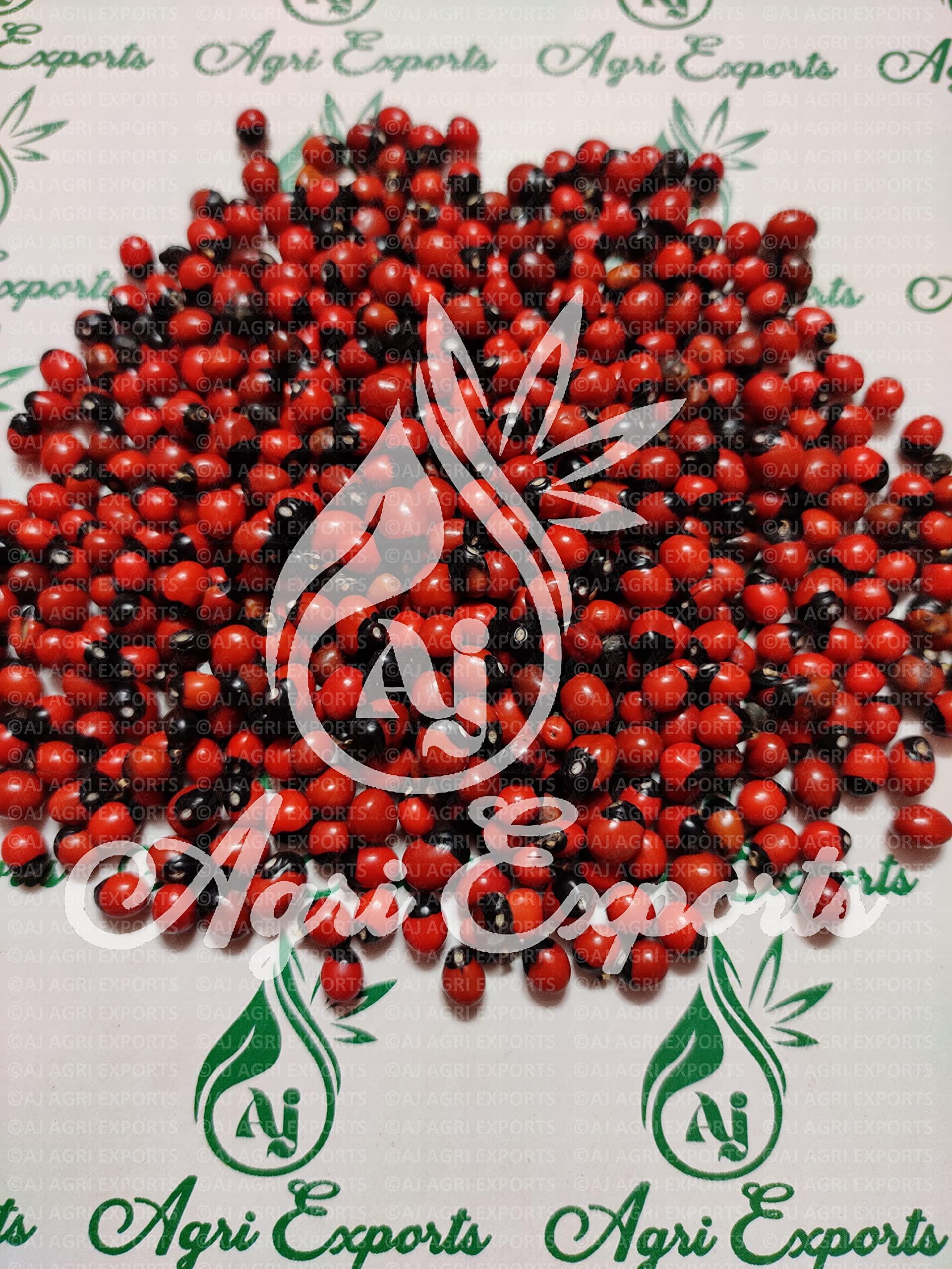 AJ AGRI EXPORTS AJ AGRI EXPORTS Gunja Lal - Lal Ratti - Lal Chinnoti - Gundumani - Chirmi - Kundumani - Red Rosary Pea - Abrus Precatorius - _ (100Gram)