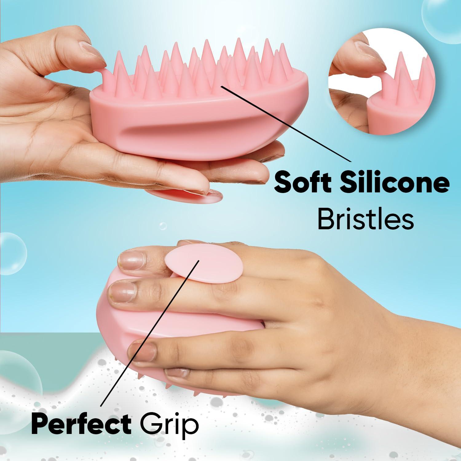 VEGA Vega Hair Scalp Massager Shampoo Brush with Soft Silicone Bristles for Anti-Dandruff, Hair Massager, Exfoliating,Cleaning Dandruff, Excess Oil, Manual Head Massager, All Hair Types, For Men and Women, (SSB-01)