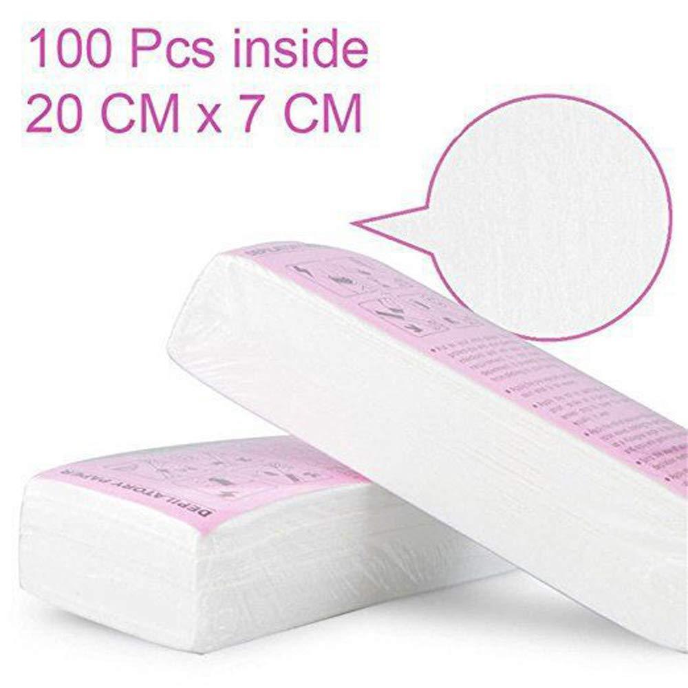 Tvoip Tvoip 100 Sheet/Pack Disposable Professional Hair Removal Tool Depilatory Paper Nonwoven Epilator Women Wax Strip Paper Shaving Roll Waxing Smooth Legs