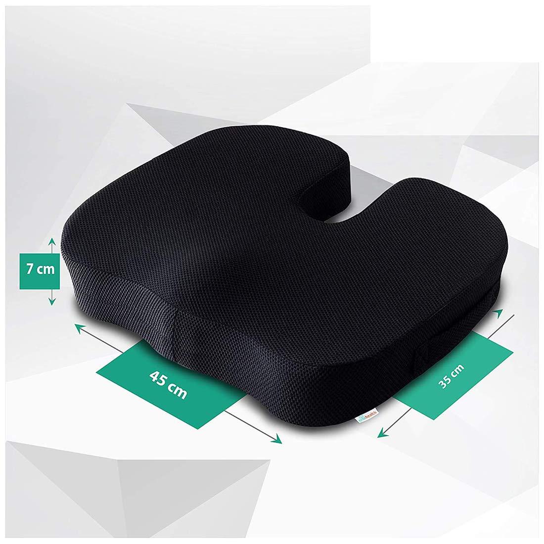 Dr Care Dr Care Orthopedic Memory Foam Coccyx Seat Cushion for Tailbone Pain Relief