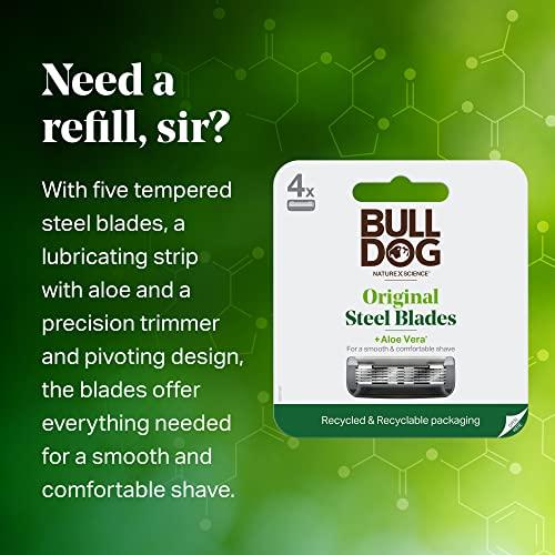 Bulldog Bulldog Mens Skincare and Grooming Original Razor Blades Refills for Men, 8 Count