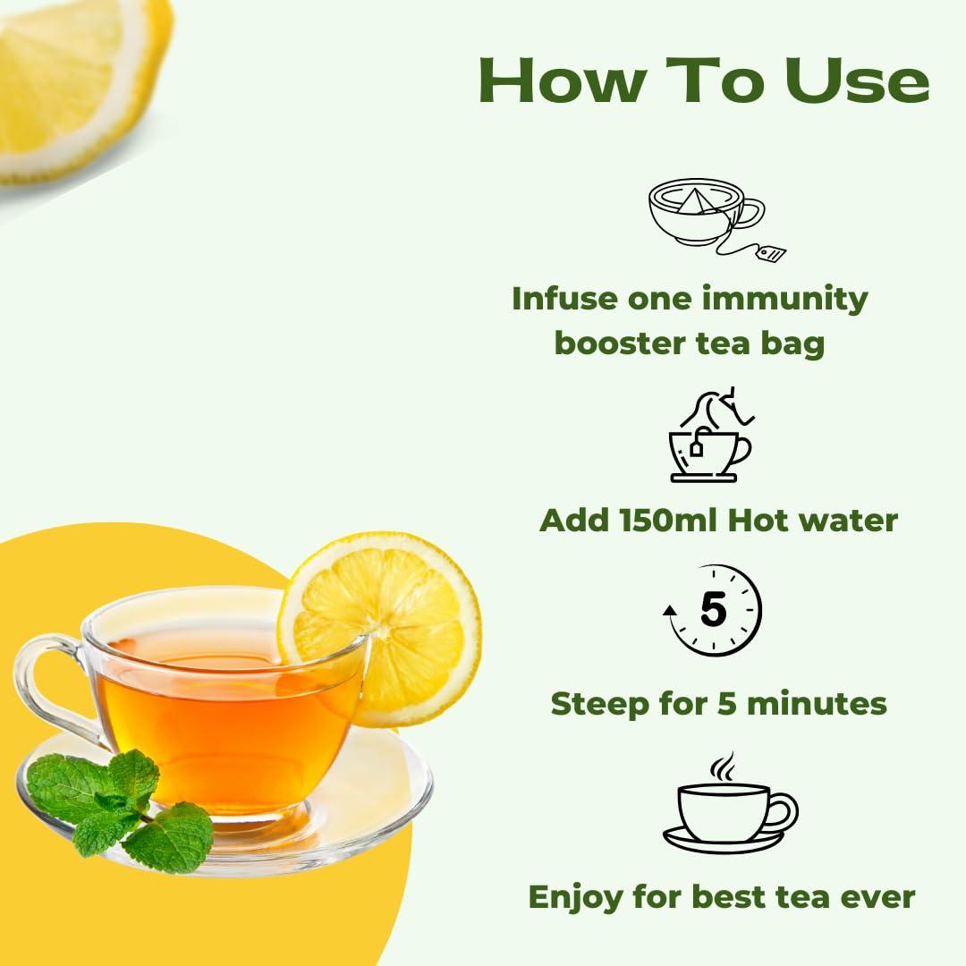 18 Herbs Organics Health with Herbs 18 Herbs Organics Health with Herbs Green Tea with Lemon (40 Tea Bags - 54 grams - Tin Caddy - Pack of 1) Lemon Green Tea Fights Infection - Chemical Free Unique Round Immunity Booster Tea Bags