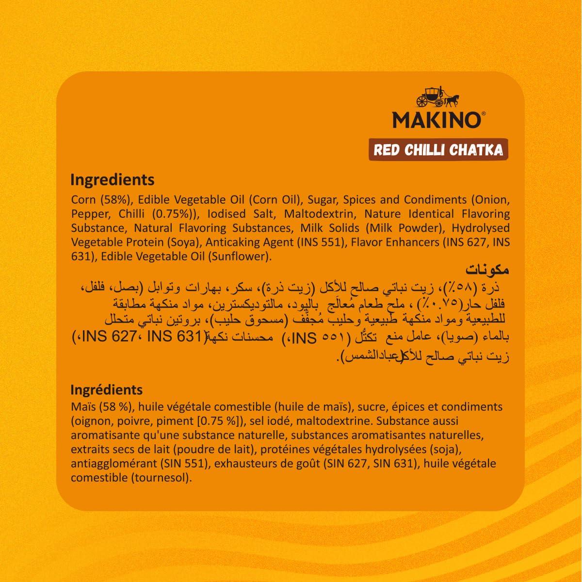 Makino Makino Assorted Corn Munch (Cream & Onion, Red Chilli Chatka)(Each 150 gm)(Pack of 3)