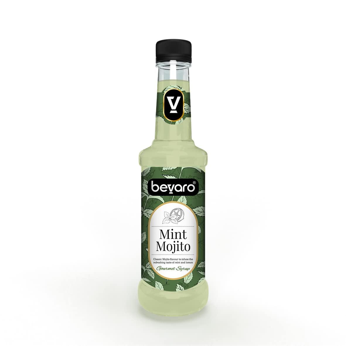 Bevaro Bevaro Mint Mojito Syrup and Roasted Hazelnut Syrup| Syrups for drinks| Mocktails Syrup Combo| Flavoured Syrup| juices and drinks |Cocktail Mixer (300 ml, Pack of 2)