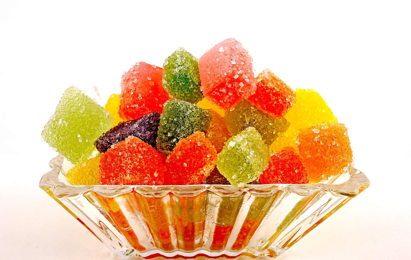 ORILEYS CANDY TRADITIONAL CRAFTED CONFECTIONS Orileys Vegan Gummy Candy - Yummy Fruit Flavour Cubes - 100% Natural Colours No Preservatives - 250g Pack