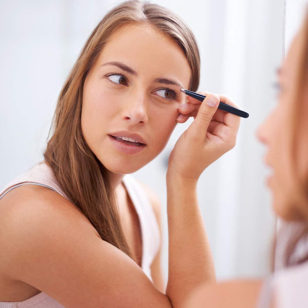 Coxeer Coxeer Black Hair Remover Spring Creative Stainless Steel Threading Tool with 5 Eyebrow Tools for Women Girls