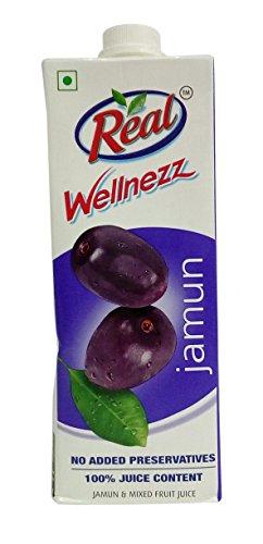 Real Real Wellnezz Fruit Drink - Jamun, 1L Carton