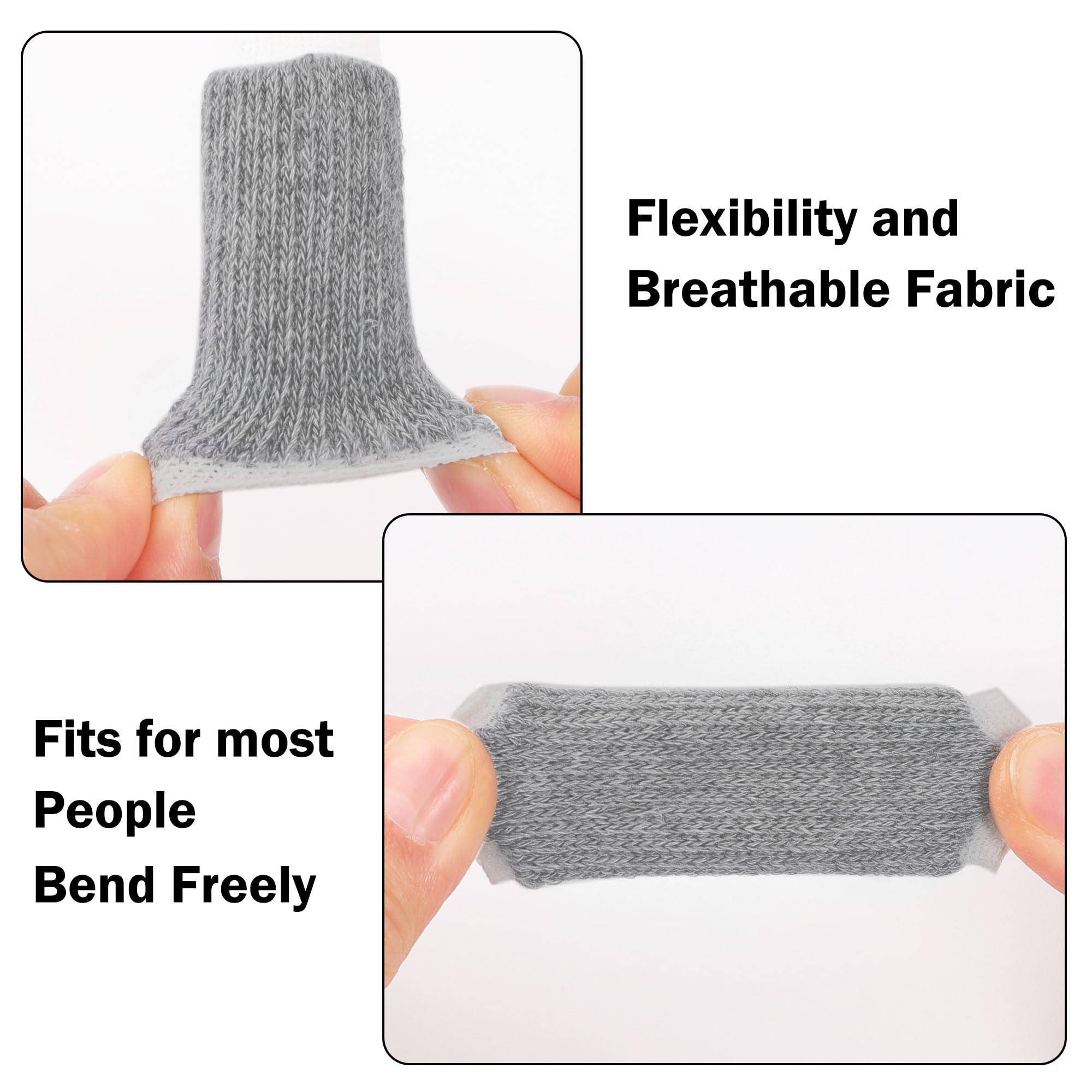 uxcell Generic Volleyball Elastic Breathable Thumb Support Protector Finger Sleeve 10 Pcs Gray