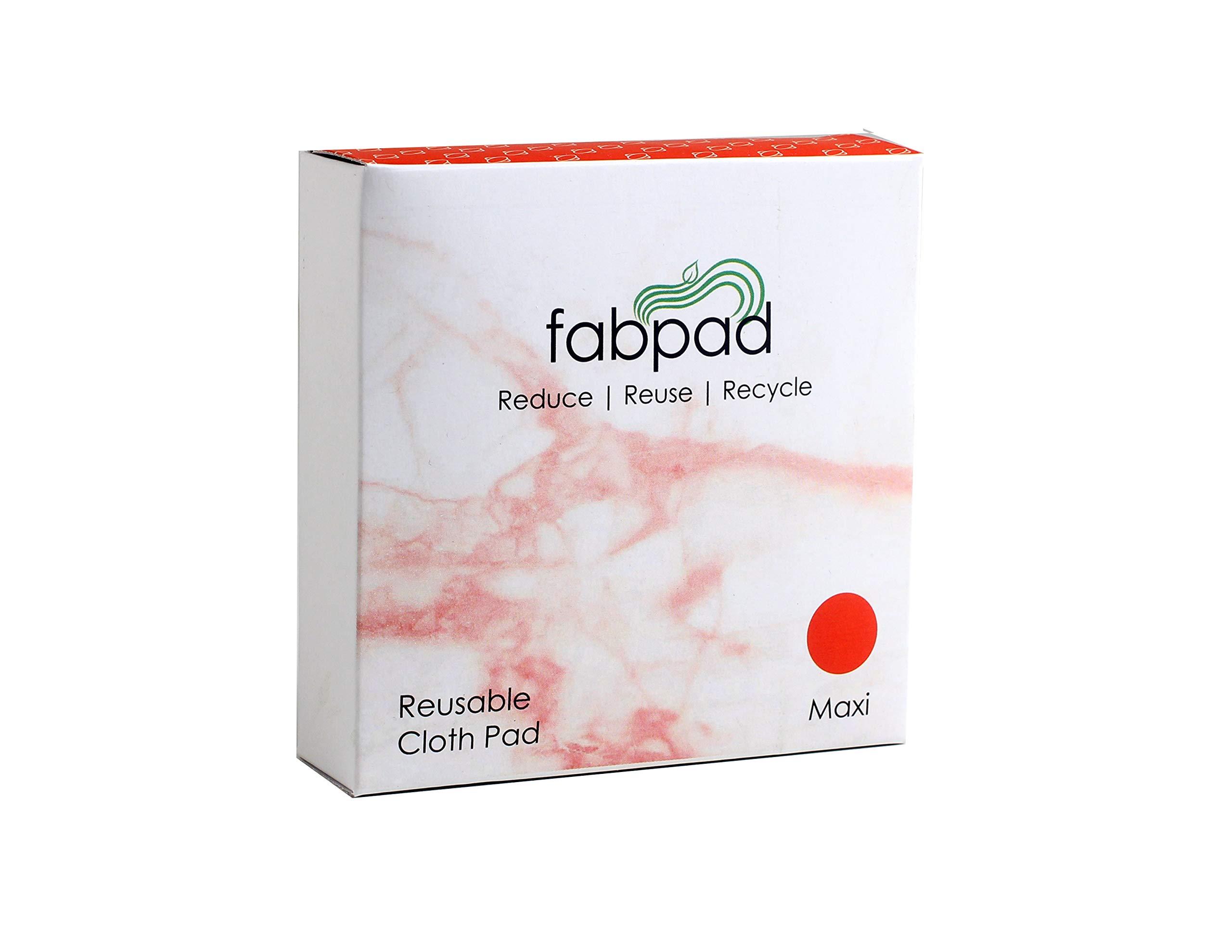 FabPad FabPad Reusable Washable Sanitary Cloth Pads Napkins Eco-Friendly Menstrual Hygiene Solutions (Pack of 1) (Non Dye, Maxi - 31.5 CM)