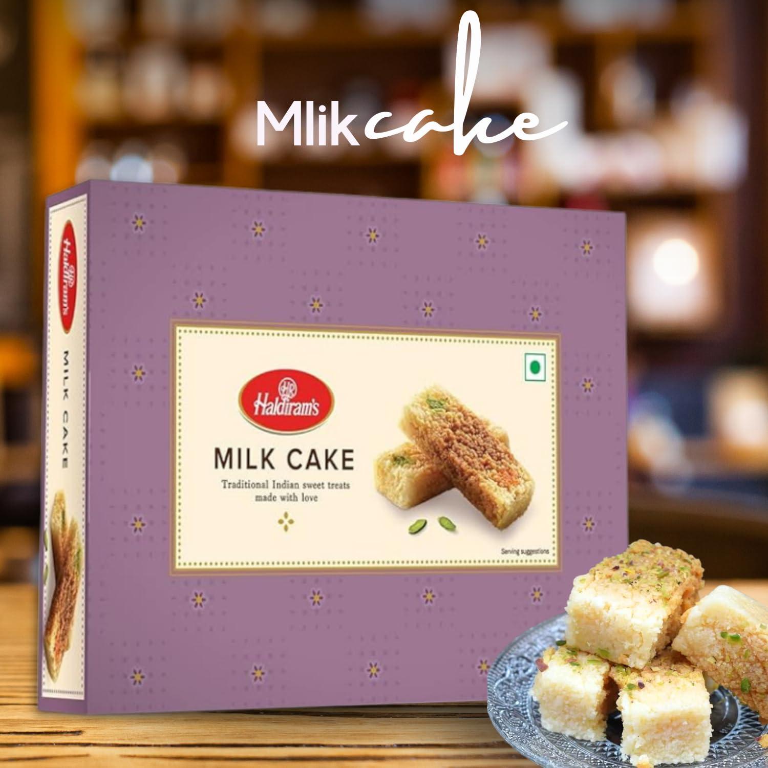 Haldiram’s Haldiram\'s Milk Cake 200 g x 2 | Rich And Creamy | Premium Handcrafted Traditional Sweets | Great Sweets Gift Pack | Indian Mithai | Milk Cake Sweets | Fresh Doodh Sweet | Festival Indian Sweets Box