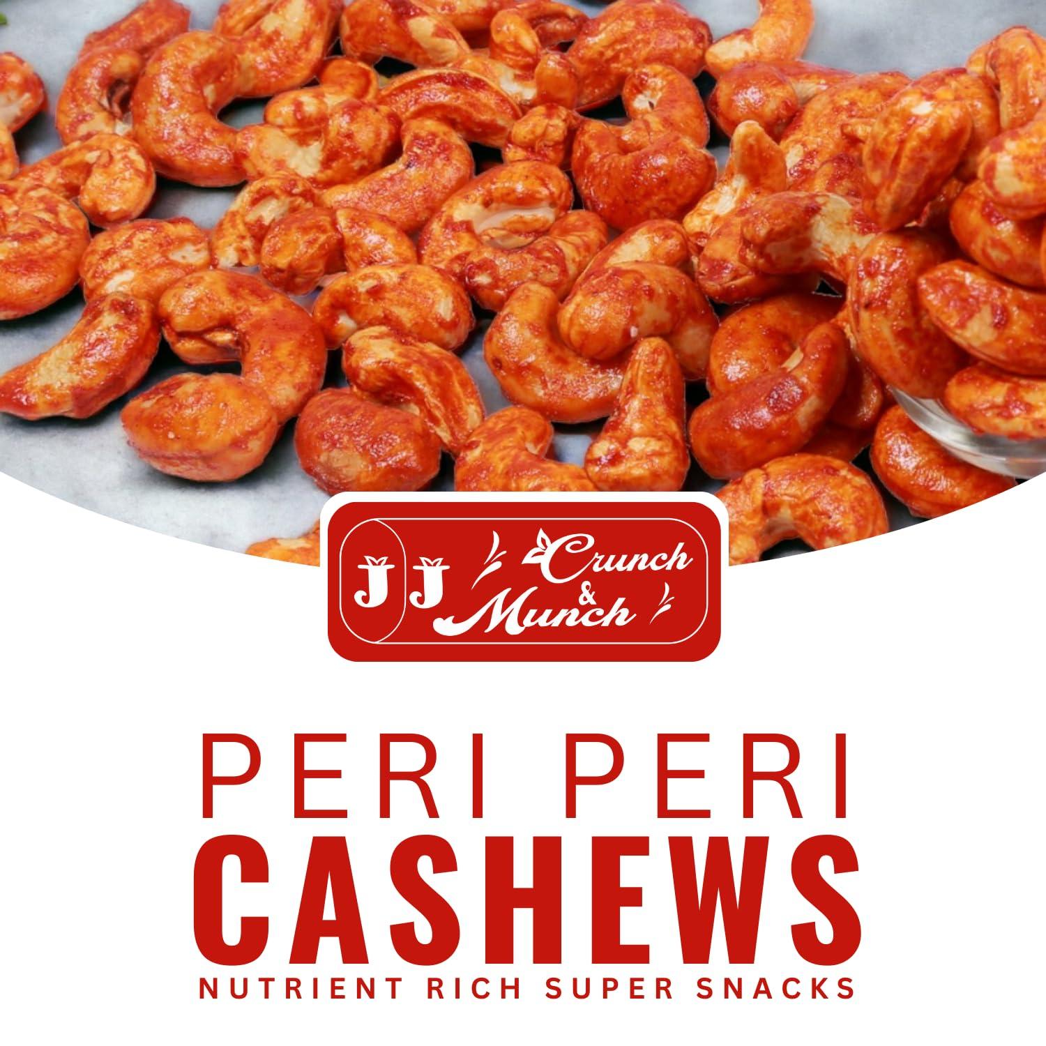 J J crunch N munch J J crunch N munch Peri Peri Cashew Jar - 250 Grams | Kaju roasted in olive oil, not fried | Healthy dryfruit snack | Diet friendly | Premium Gift | Birthday, Anniversary, Wedding (1)