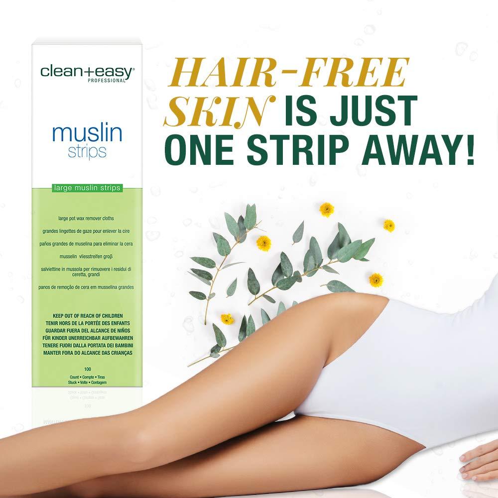 Clean + Easy C+E Muslin Waxing Strips, Large (leg) Muslin Strips