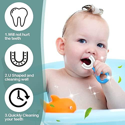 Mishrit Mishrit SILICON KIDS BRUSH | U-Shape Toothbrush with Food Grade for Kids Children Infant of 2-6 Years (Heart Multicolor)