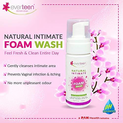 Everteen everteen Combo - 1 Bikini Line Hair Remover Creme 50g and 1 Foam Intimate Wash 150ml for Feminine Hygiene in Women