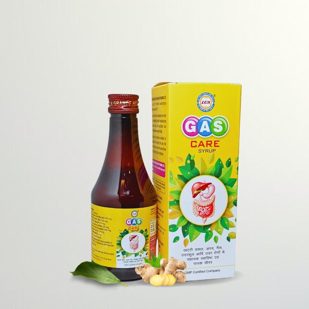 Generic Gas Care Syrup 200ml Herbal Digestive Support for Gas Relief, Acidity Calm, & Bloating Relief | Pure, Chemical-Free | Comfort After Every Meal