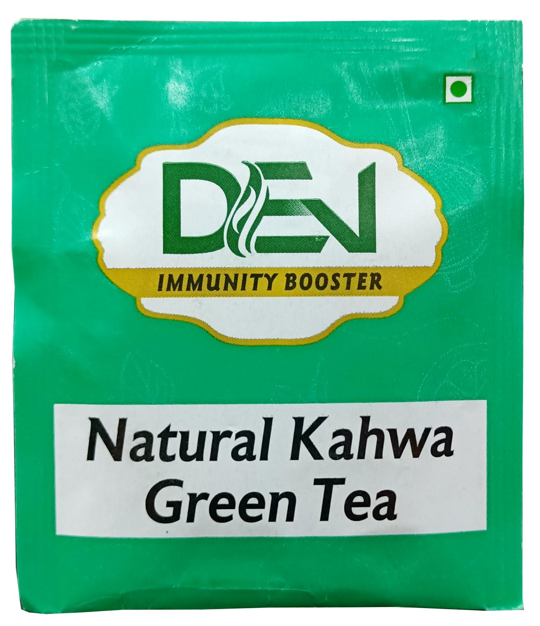 DEV DEV Natural Kahwa Green Tea | Stress Buster (Pack Of 20 Tea Bag) Containing Ten type of Spices & Herbs | Special for Winter
