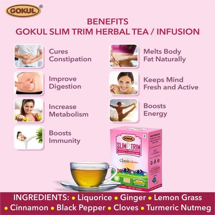 GOKUL Gokul Herbal Tea Gift Pack of Lemon Tea Tea Bag(20 TB), Slim Trim Tea Bag(20 TB), Saffron Rich 250 G