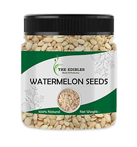 THE EDIBLES THE EDIBLES Combo Pack of Edible Seed Raw Pumpkin Seeds and Watermelon Seeds Tarbuj Magaj, Magaz Beej (250 gms each), 500 gms [Jar Pack]