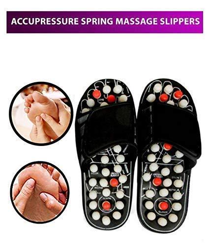 AcuPoints AcuPoints Spring Acupressure and Magnetic Therapy Accu Yoga Paduka/Chappal Slippers for Full Body Blood Circulation Natural Leg Foot Relaxer Massager Slippers for Men and Women (Unisex) (6)