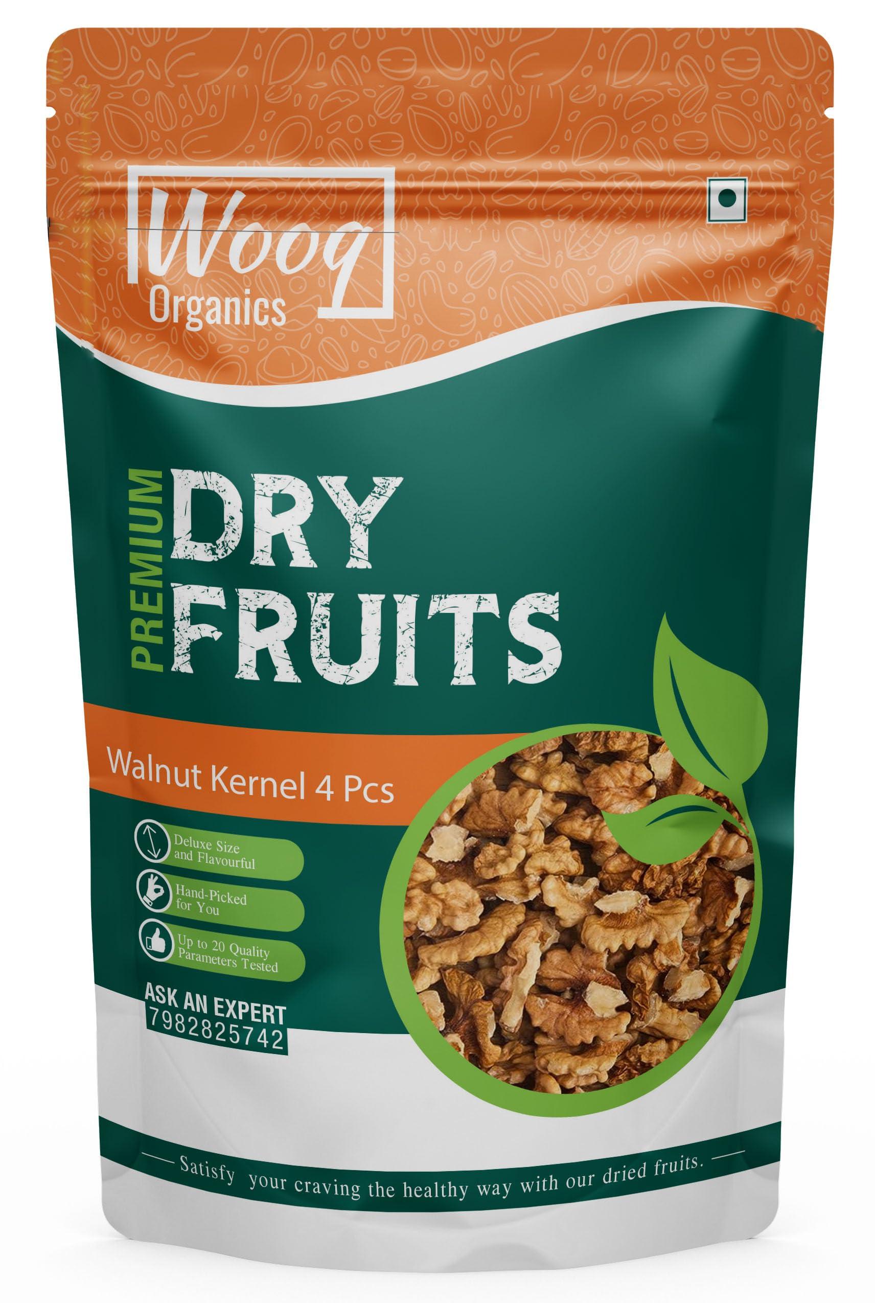 Wooq Organics Wooq Organics Kashmiri Walnut kernels 1Kg, 4-6PCs Broken Akhrot Giri without Shell