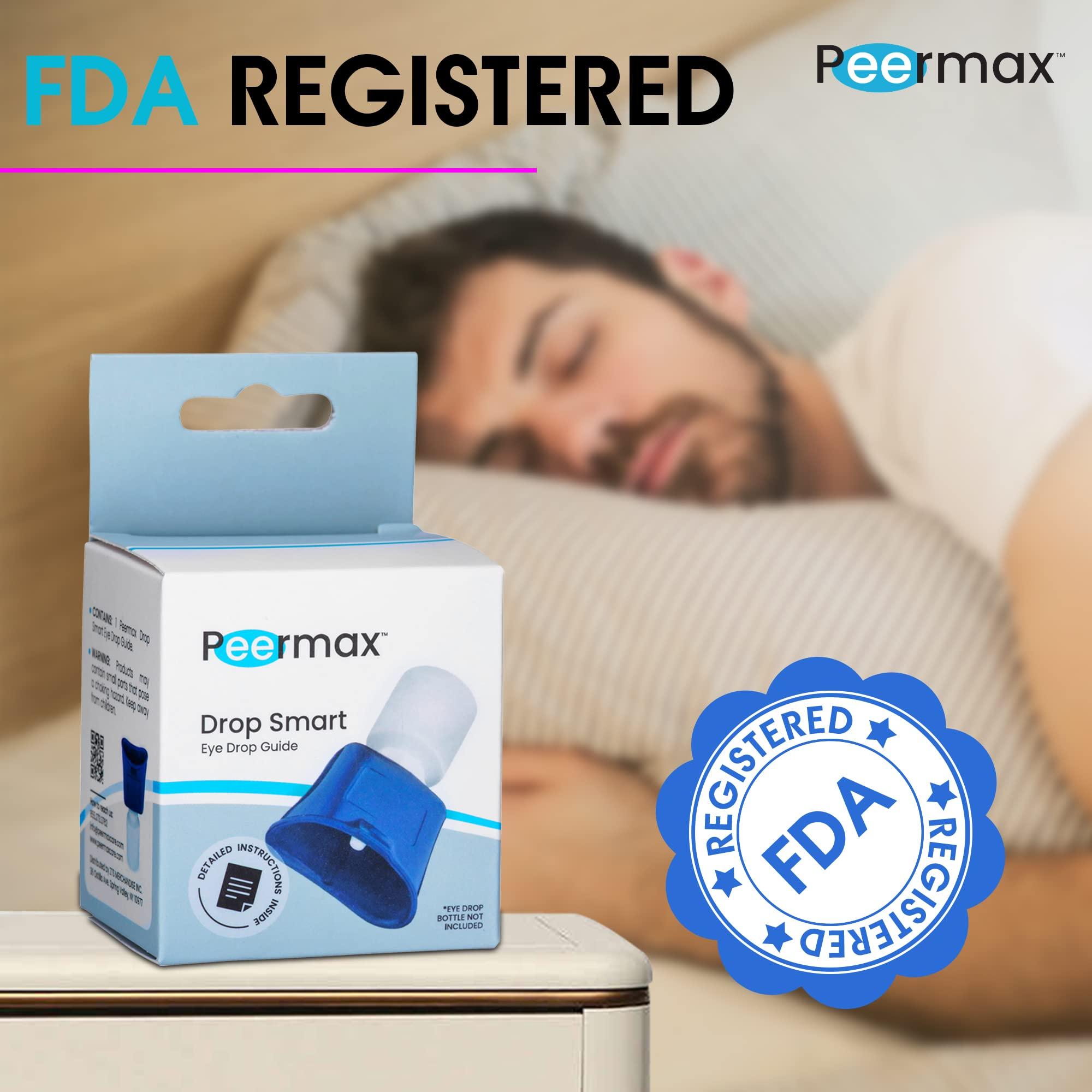 Peermax Peermax Drop Smart Eye Drop Guide FDA Registered | Dispenser Aids for Eyedrop | Eye Dropper Cup for Most Eyes Drops Medicine Bottle | Auto Eyedropper Helper Devices for Elderly Applicator Holder (1)