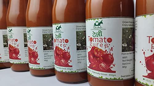 GreenDonkey Farms GreenDonkey Farms Desi Tomato Puree, 600g. Three bottles of tomato puree 200g each.