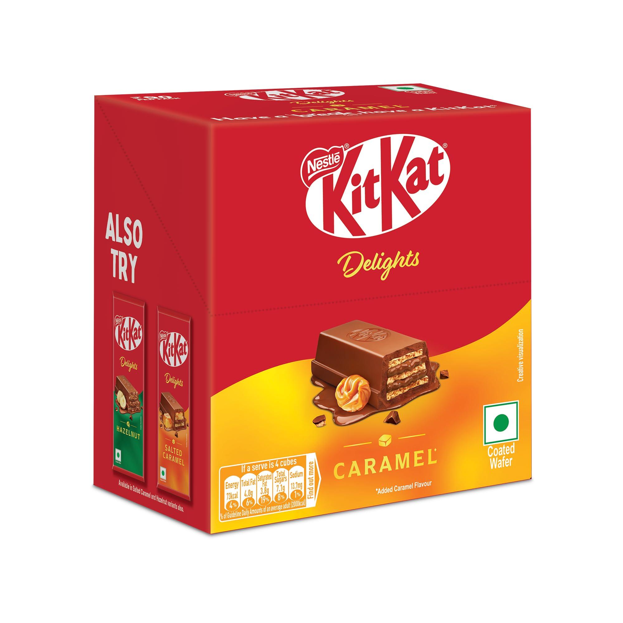 DESSERT DELIGHT (device) KIT KAT Caramel Chocolate Coated Wafer Bar, 50G X 12 Units, 600 Gram, Box