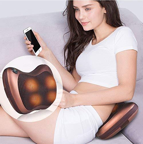 AKUGA AKUGA 2 in 1 Car&Home Body Massage Pillow neck massager cushion seat stress pain relief relax massage Car or Electronic Massage Pillow Heat for Home Car Office