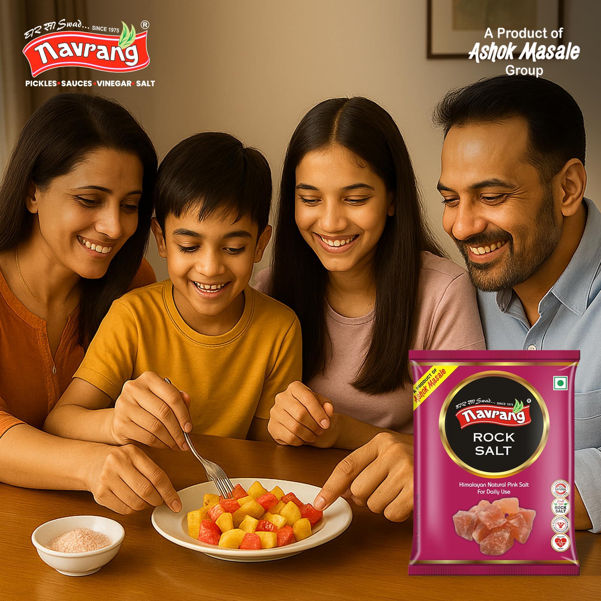 navrang Navrang Natural Rock Salt 500gm Sendha Namal Goodness of Minerals, Burst of Flavours |sendha Namak with Natural Trace Minerals Use for Raita, Chaats and Salads