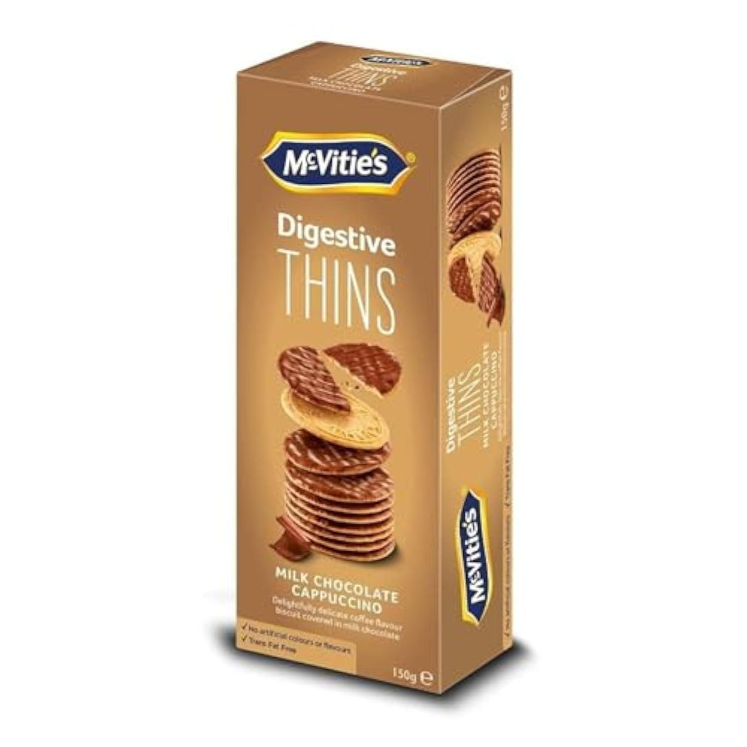 McVities McVities Digestive Thins Milk Chocolate & Cappuccino Biscuits 150 g