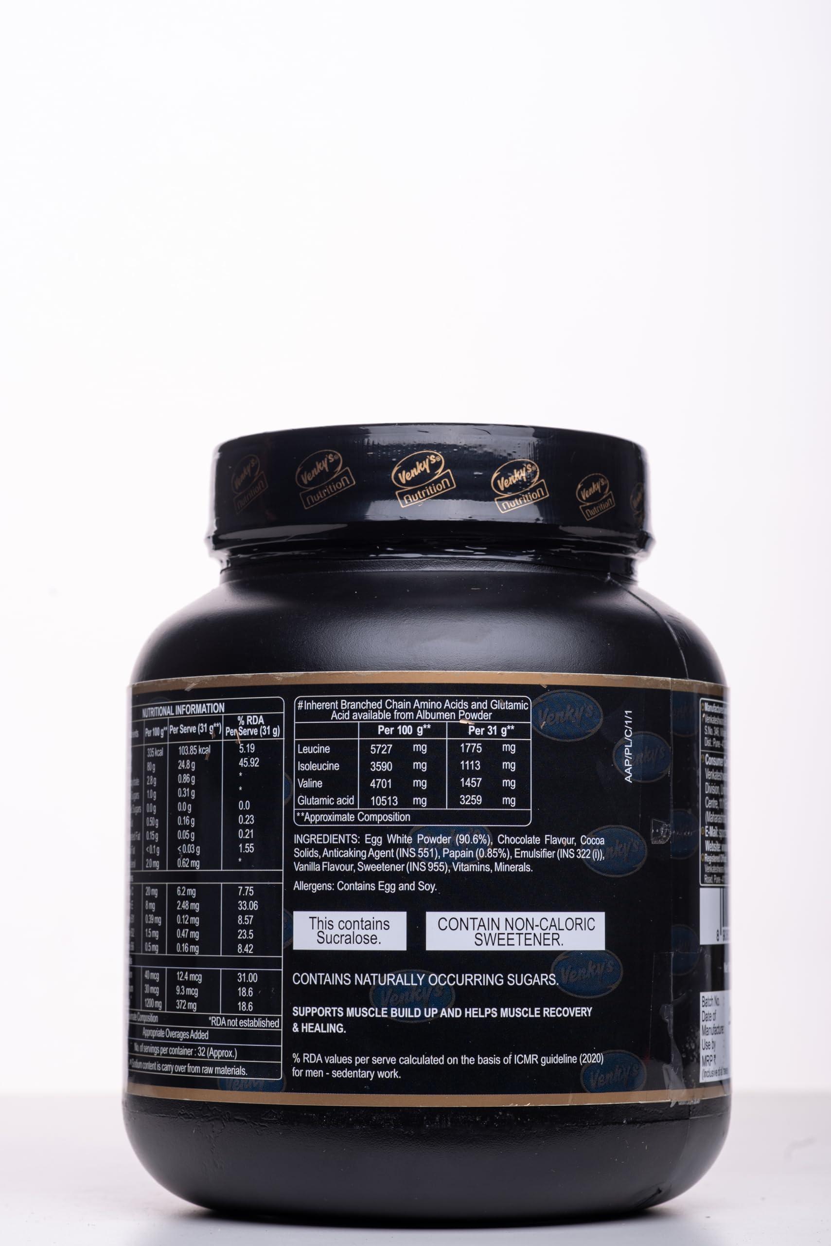 Venky\'s Nutrition Venky\'s Nutrition Assert Albumen plus - 1 KG (Chocolate) with New Pack