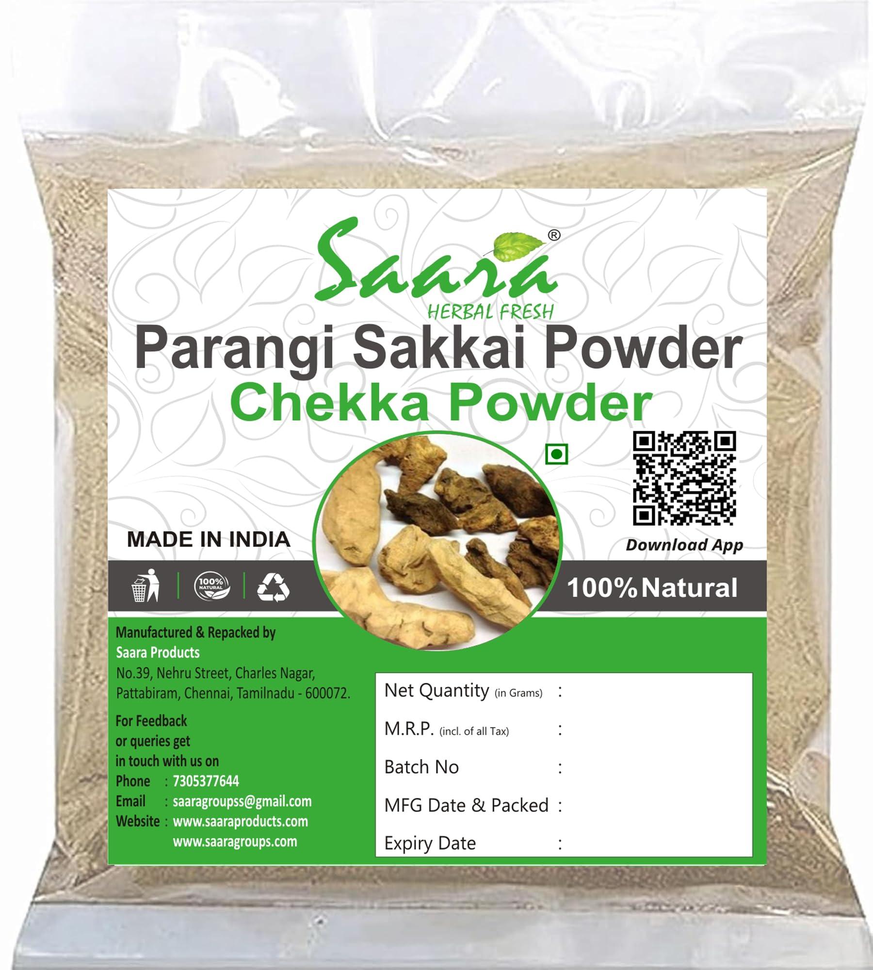 SAARA Saara HERBAL FRESH Parangi Sakkai Powder,25g,Chaina root,Chobchini, Madusnuhi, Flying chuck, Chekka powder,(pack of 2 x 25g)