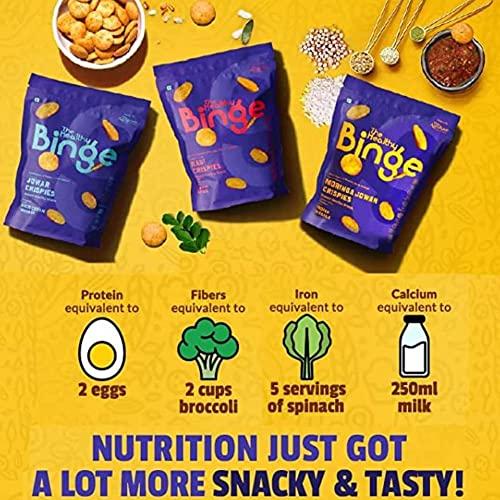 The Healthy Binge Ragi Chips Combo Pack| Baked not Fried | As seen on Shark Tank India| Healthy Snacks| 0% cholesterol High Protein & Fiber | No MSG| Chatpata Chaat & Cajun Spice Flavour| Pack of 24