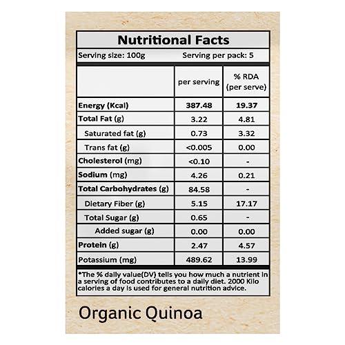 ORGANIC TATTVA Organic Tattva, Organic Quinoa Flour (Gluten Free Atta) 500 Gram (Pack of 2)