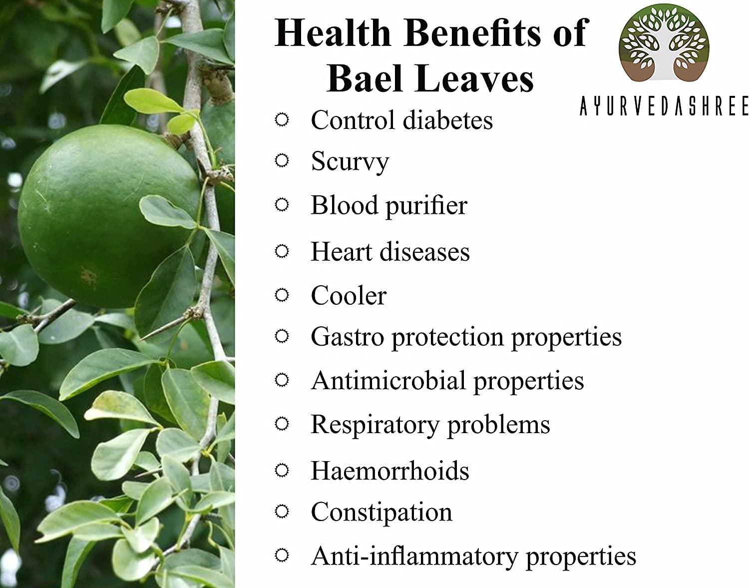 AYURVEDASHREE AYURVEDASHREE Bilva Powder - Bael Leaves Powder - Aegle marmelos - 200 Gm - Supports Proper Function of The Bowels