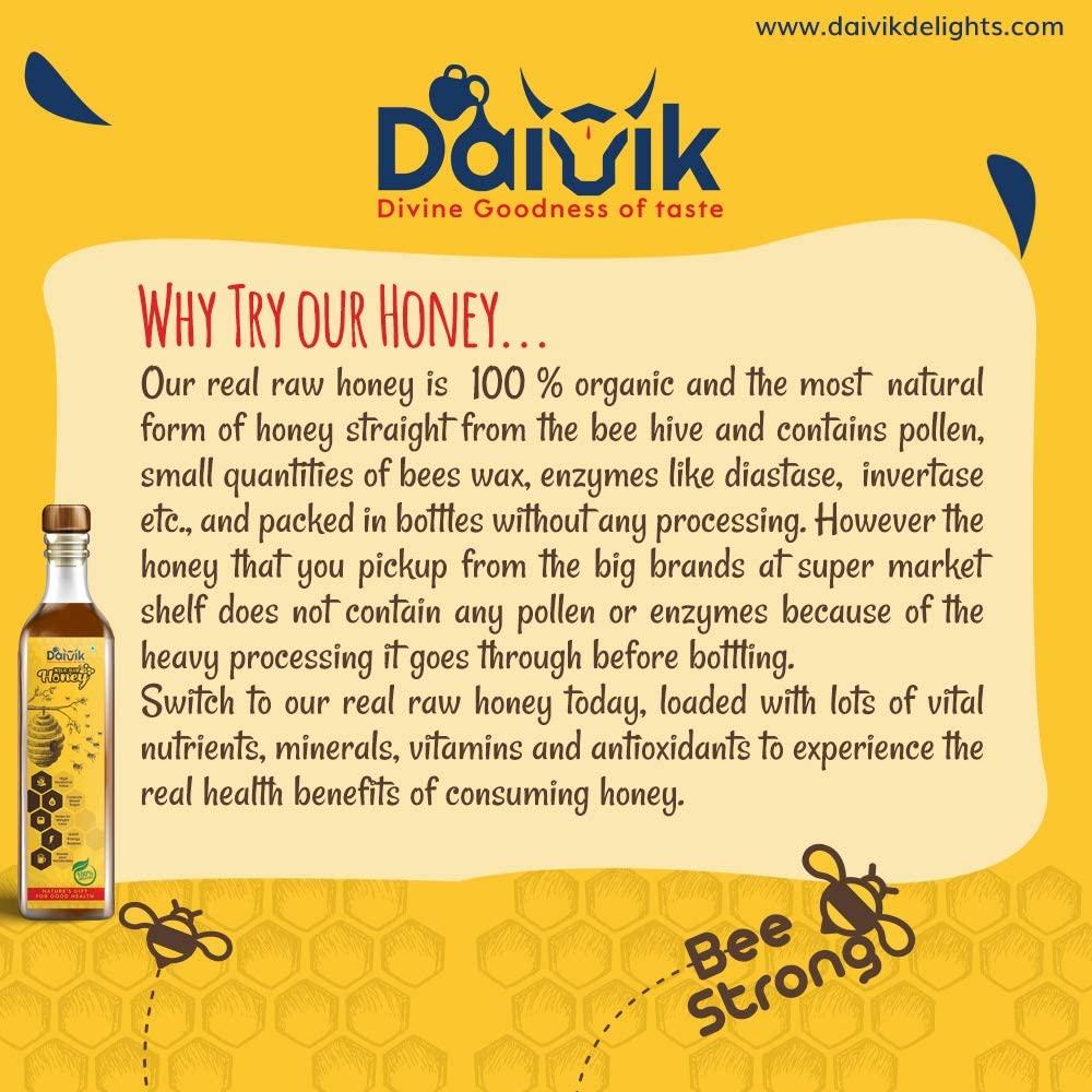 DAIVIK DAIVIK ORGANIC 100% PURE NATURAL WILD PONTAS HONEY/SHAHAD/PONDHU THEAN-375gm